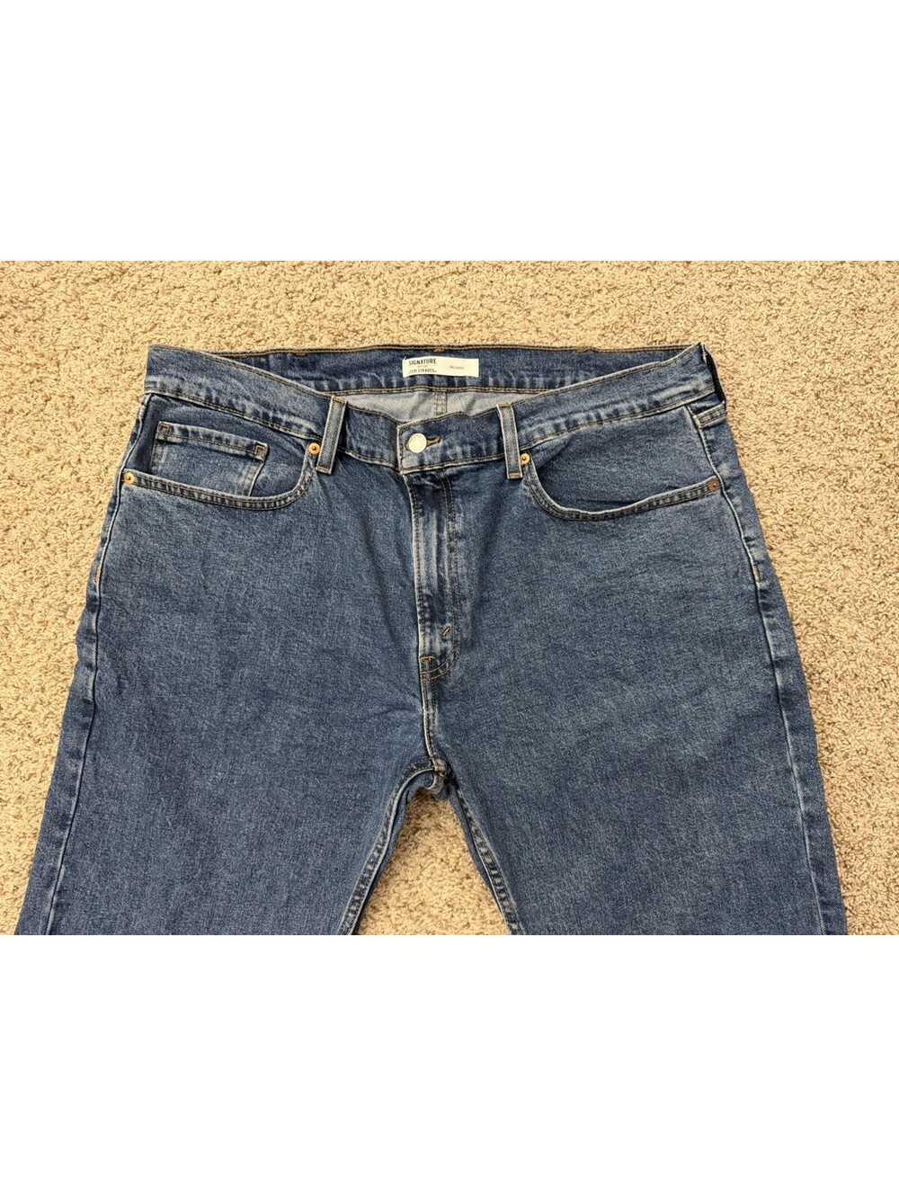 Signature by Levi Strauss Relaxed Fit Men’s Jeans W38 L29 Straight Leg Classic
